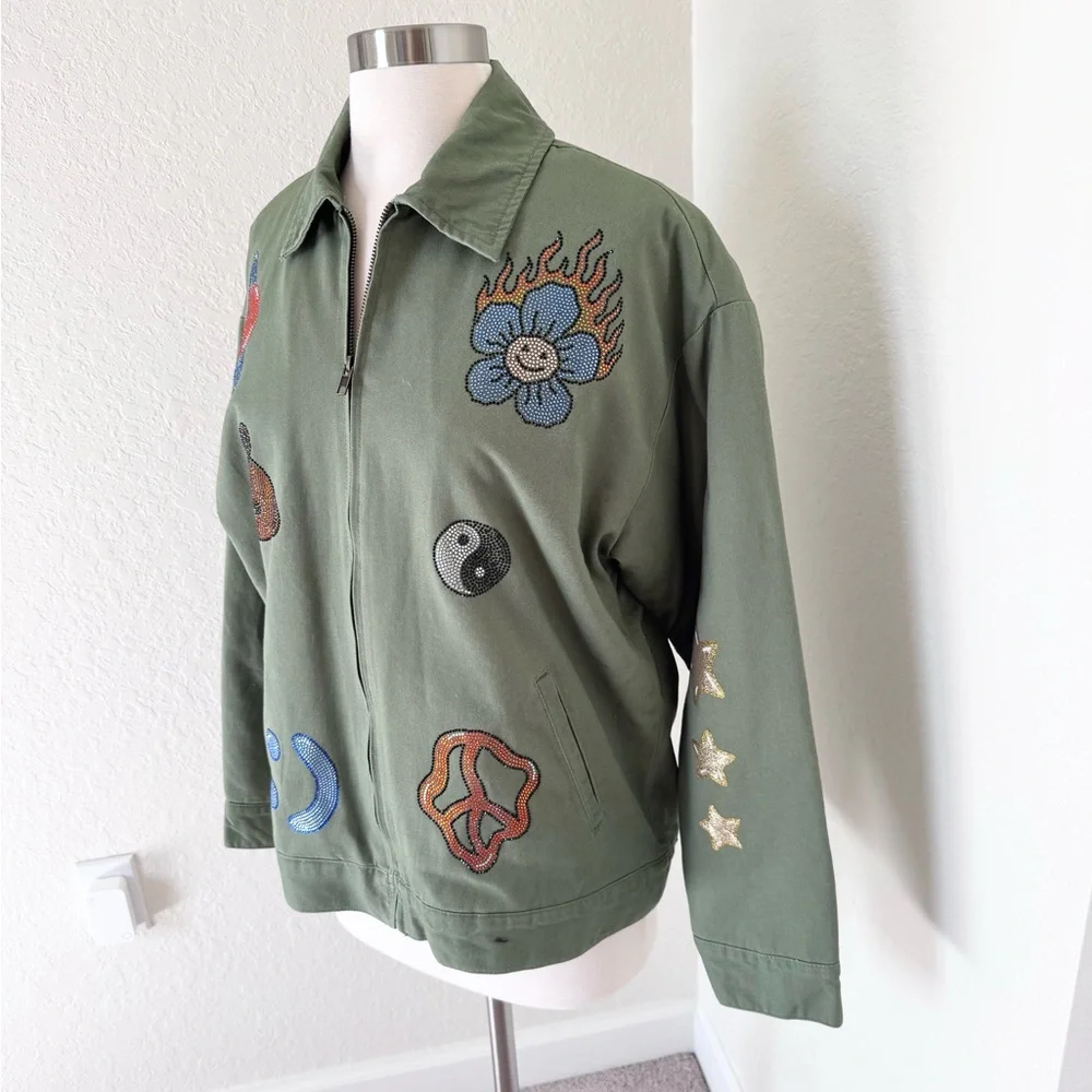 Forever 21 Unisex Rainbow Jacket